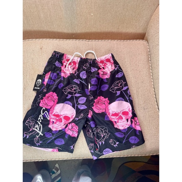 Camo Jersey Shorts (2XL) (Pink / Purple / Black) - Picture 2 of 3
